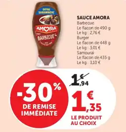 Super U AMORA Sauce barbecue offre