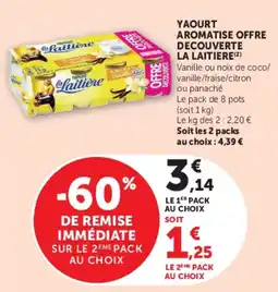 Super U La Laitière Yaourt aromatisé offre