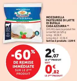 Super U CASA AZZURRA Mozzarella offre