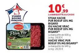 U Express BIGARD Steak haché pur boeuf 15% MG offre