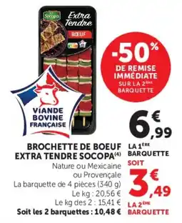 U Express Socopa Brochette de bœuf extra tendre offre
