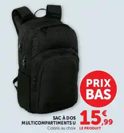 Super U SAC À DOS MULTICOMPARTIMENTS U offre