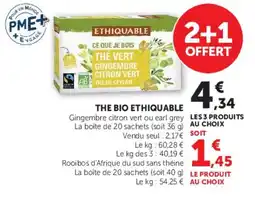 Super U ETHIQUABLE THÉ VERT offre