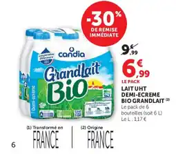 Super U Candia Grandlait Bio offre
