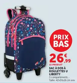 Super U LIBERTY SAC À DOS À ROULETTES offre