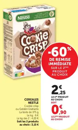 Super U Nestlé Cookie Crisp offre
