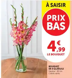 U Express Bouquet de 5 glaïeuls offre