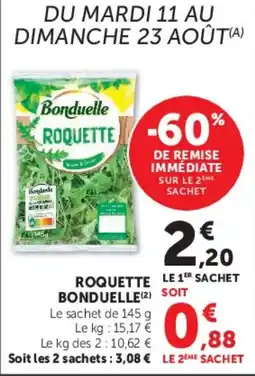 U Express Bonduelle Roquette offre