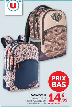 Super U U SAC À DOS offre