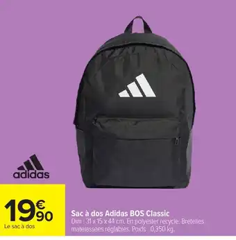 Carrefour Adidas Sac à dos BOS Classic offre