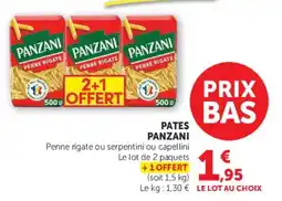 Super U PANZANI Penne rigate offre
