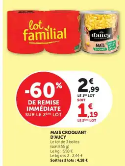 Super U d'aucy Maïs Croquant offre
