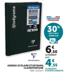 Super U Studyrama Agenda scolaire Clairefontaine offre