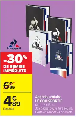 Carrefour LE COQ SPORTIF Agenda scolaire offre