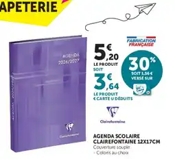 Super U Clairefontaine AGENDA SCOLAIRE offre