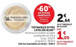 U Express L'Atelier Blini Houmous extra offre