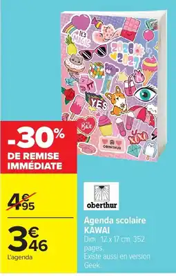 Carrefour oberthur Agenda scolaire KAWAI offre