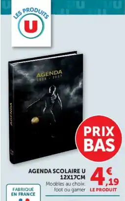 Super U U Agenda scolaire offre