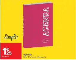 Carrefour Simpla Agenda offre