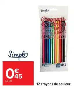 Carrefour Simple crayons de couleur offre