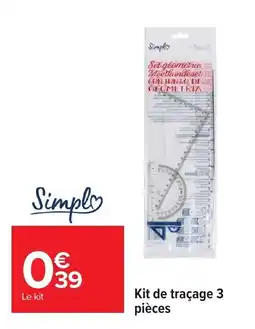 Carrefour Simplø Kit de traçage 3 pièces offre