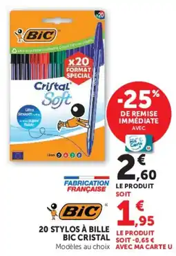 Super U BIC Cristal Soft offre