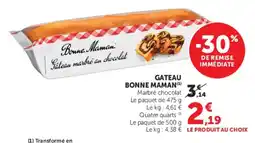 U Express Bonne Maman Gâteau marbré au chocolat offre