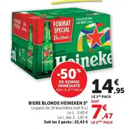 Super U Heineken Biere blonde offre