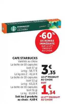 U Express STARBUCKS COLOMBIA offre