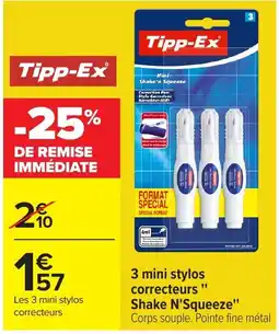 Carrefour Tipp-Ex mini stylos correcteurs offre