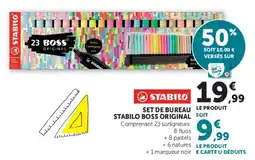 Super U STABILO SET DE BUREAU STABILO BOSS ORIGINAL offre