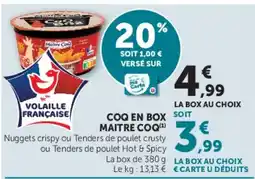 Super U Maitre Coq Coq en box offre