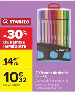 Carrefour STABILO Pen 68 offre