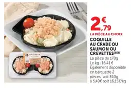 Super U COQUILLE AU CRABE offre