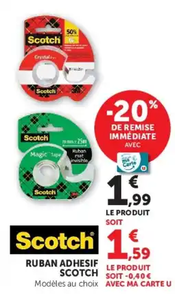 Super U Scotch Ruban adhésif offre