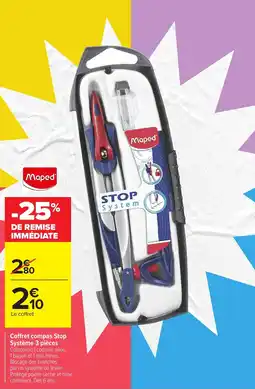 Carrefour Maped Coffret compas Stop Système 3 pièces offre