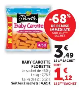 Super U Florette Baby Carotte offre