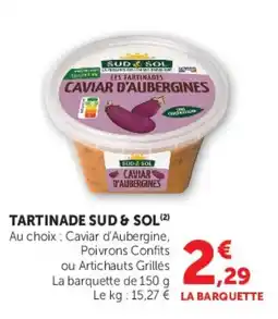 Super U SUD & SOL Tartenade Caviar d'Aubergines offre