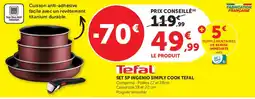 Super U Tefal SET 5P INGENIO SIMPLY COOK TEFAL offre
