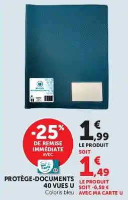 Super U U PROTÈGE-DOCUMENTS offre