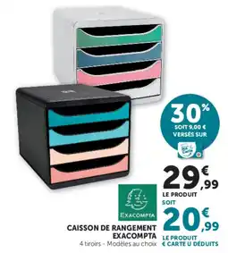 Super U EXACOMPTA CAISSON DE RANGEMENT offre