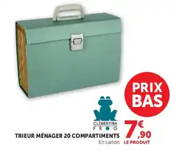 Super U CLEMENTINA FROG TRIEUR MÉNAGER 20 COMPARTIMENTS offre