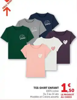 Super U TEE-SHIRT ENFANT offre
