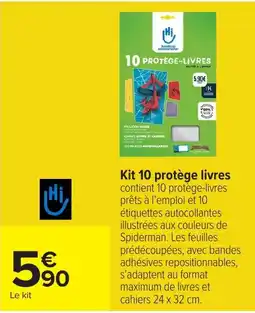 Carrefour Handicap International Kit 10 protège livres offre
