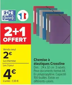 Carrefour Oxford Chemise à élastiques Crossline offre