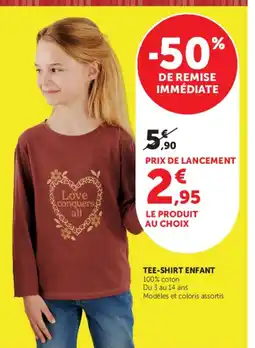 Super U TEE-SHIRT ENFANT offre