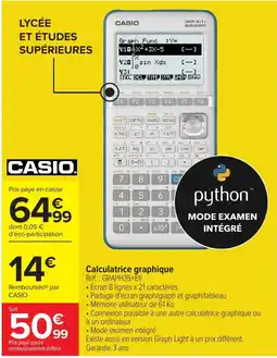 Carrefour CASIO Calculatrice graphique offre