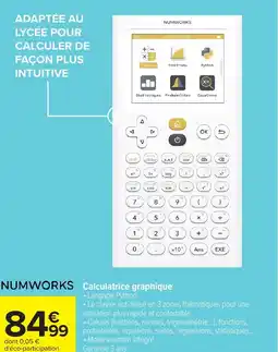 Carrefour NUMWORKS Calculatrice graphique offre