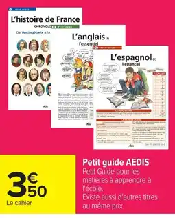Carrefour Petit guide AEDIS offre