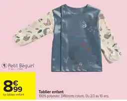 Carrefour Petit Béguin Tablier enfant offre